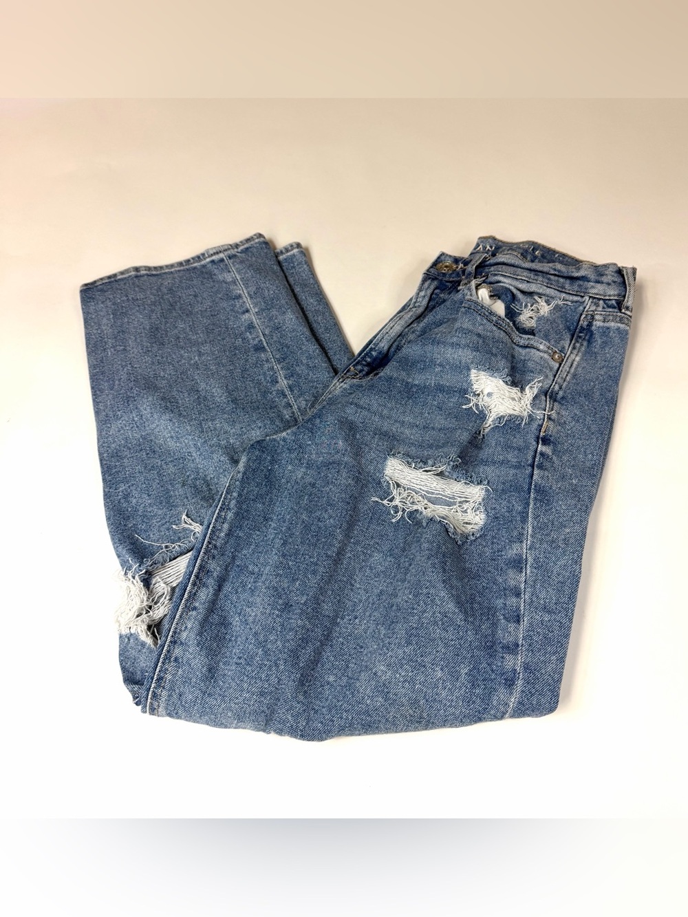 American Eagle Women’s Size 8 Highest Rise 90s Boyfriend Jeans Distressed #4245
